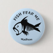 Individuelle Name- und Textfisch Button (Vorderseite)