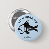 Individuelle Name- und Textfisch Button (Vorne & Hinten)
