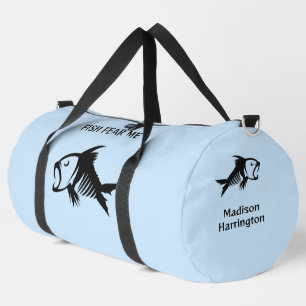 Individuelle Name- und Textfisch Duffle Bag