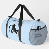Individuelle Name- und Textfisch Duffle Bag (Rechte Ecke)