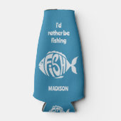 Individuelle Name- und Textfisch Flaschenkühler (Vorderseite)