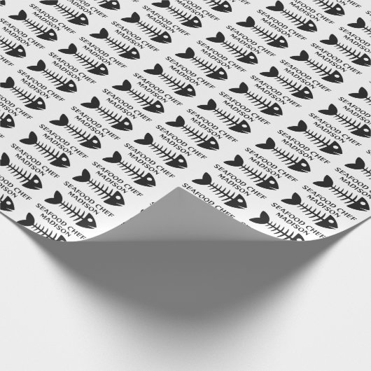 Individuelle Name- und Textfisch Geschenkpapier (Ecke)