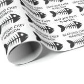 Individuelle Name- und Textfisch Geschenkpapier (Rolleneckpunkt)