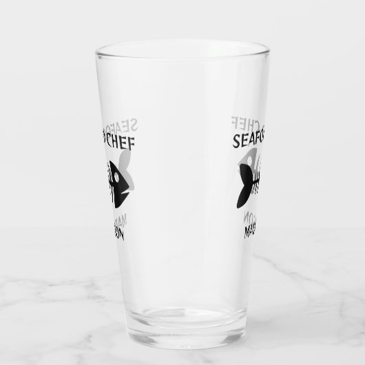 Individuelle Name- und Textfisch Glas (Rechts)