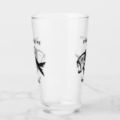 Individuelle Name- und Textfisch Glas (Links)