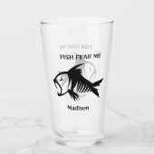 Individuelle Name- und Textfisch Glas (Vorderseite)
