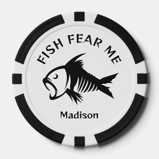 Individuelle Name- und Textfisch Pokerchips (Vorderseite)