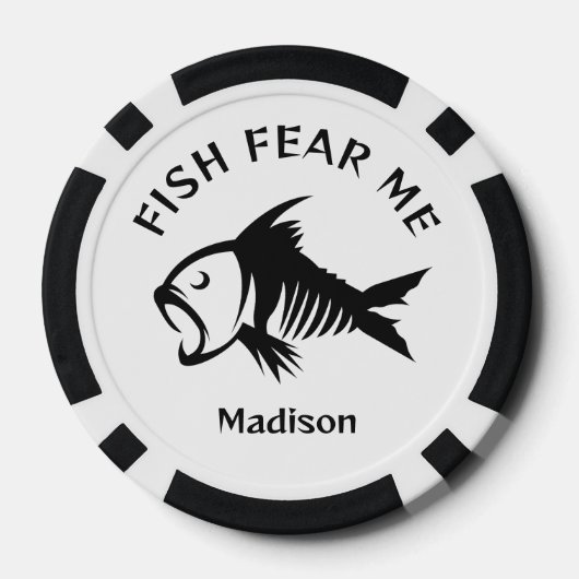 Individuelle Name- und Textfisch Pokerchips (Rückseite)