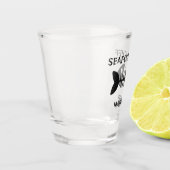 Individuelle Name- und Textfisch Schnapsglas (Links)