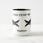 Individuelle Name- und Textfisch Tasse (Zentrum)