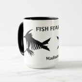 Individuelle Name- und Textfisch Tasse (Vorderseite Links)
