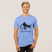 Individuelle Name- und Textfisch Tri-Blend Shirt (Vorderseite voll)