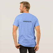 Individuelle Name- und Textfisch Tri-Blend Shirt (Rückseite voll)