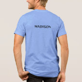 Individuelle Name- und Textfisch Tri-Blend Shirt (Rückseite)