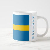 Individuelle Name- und Textflagge Jumbo-Tasse (Rechts)