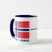 Individuelle Name- und Textflagge Tasse (Vorderseite Links)
