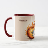 Individuelle Name- und Textflammengitarre Tasse (Links)