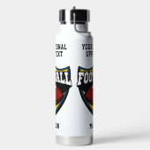 Individuelle Name- und Textfußball-Logo Trinkflasche (Links)