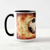 Individuelle Name- und Textfußball-Tasse Tasse (Links)