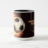 Individuelle Name- und Textfußball-Tasse Tasse (Zentrum)