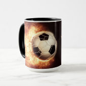 Individuelle Name- und Textfußball-Tasse Tasse (Vorderseite Links)