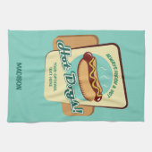 Individuelle Name- und TextHot Dog Geschirrtuch (Horizontal)