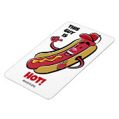 Individuelle Name- und TextHot Dog Magnet (Linke Seite)