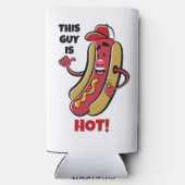 Individuelle Name- und TextHot Dog Selters Dosenkühler (Rückseite)