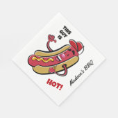 Individuelle Name- und TextHot Dog Serviette (Ecke)