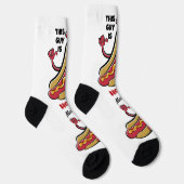 Individuelle Name- und TextHot Dog Socken (Rechts)