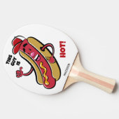 Individuelle Name- und TextHot Dog Tischtennis Schläger (Seitenansicht)