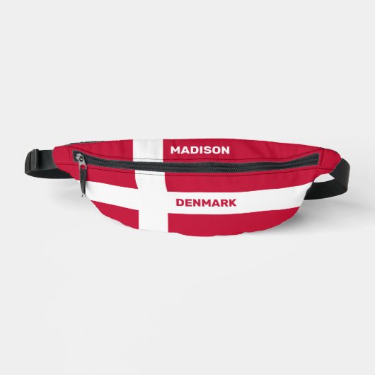 Individuelle Name- und Textmarkierung Dänemark Bauchtasche (Vorderseite)