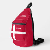 Individuelle Name- und Textmarkierung Dänemark Crossbody Bag (Rechte Ecke)