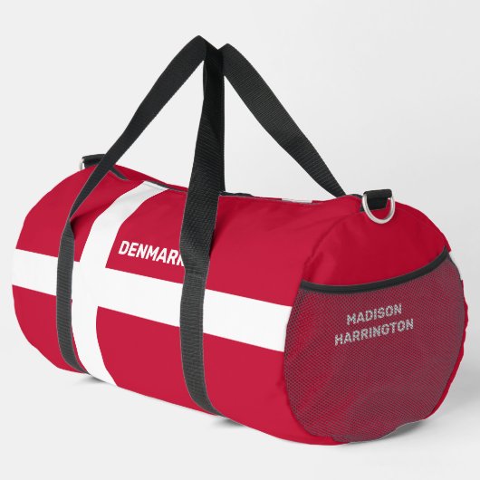 Individuelle Name- und Textmarkierung Dänemark Duffle Bag (Rechte Ecke)