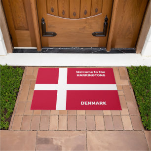 Individuelle Name- und Textmarkierung Dänemark Fußmatte