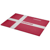 Individuelle Name- und Textmarkierung Dänemark Schneidebrett (Ecke)