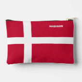 Individuelle Name- und Textmarkierung Dänemark Zubehörtasche (Rückseite)