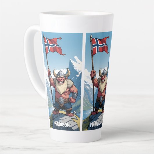 Individuelle Name- und Textnorwegischer Troll Milchtasse (Linke Ecke)