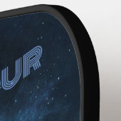 Individuelle Name und Textplanet Erde Pickleball Schläger (Linke Seite)