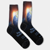 Individuelle Name und Textplanet Erde Socken (Rechts)