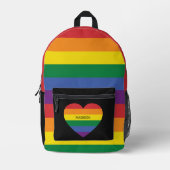 Individuelle Name- und Textrainbow-Prix Bedruckter Rucksack (Vorderseite)