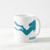 Individuelle Name- und Textskuba Kaffeetasse (VorderseiteRechts)