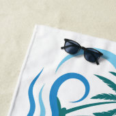 Individuelle Name- und Texttropeninseln Strandtuch (Beispiel)