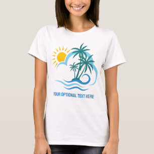 Individuelle Name- und Texttropeninseln T-Shirt
