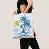 Individuelle Name- und Texttropeninseln Tasche (Von Nahem)