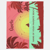 Individuelle Name- und Texttücher für Beach Illust Fleecedecke (Vorderseite)