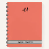 Individuelle Name und Thema Art Farbcode Orange Notizblock (Vorderseite)