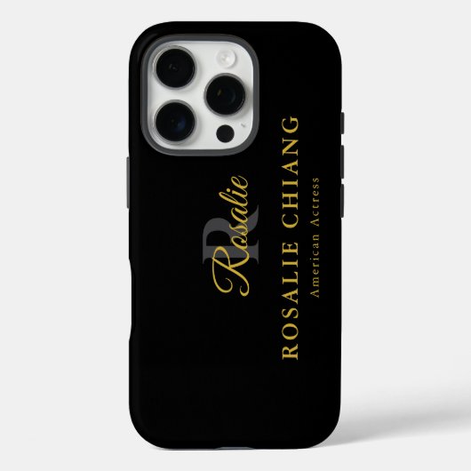 Individuelle Name und Titel mit Monogramm Case-Mate iPhone Hülle (Rückseite)