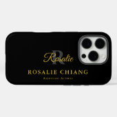 Individuelle Name und Titel mit Monogramm Case-Mate iPhone Hülle (Rückseite (Horizontal))