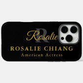 Individuelle Name und Titel mit Monogramm Case-Mate iPhone Hülle (Rückseite (Horizontal))